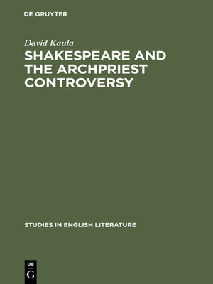 cover image of Shakespeare and the archpriest controversy